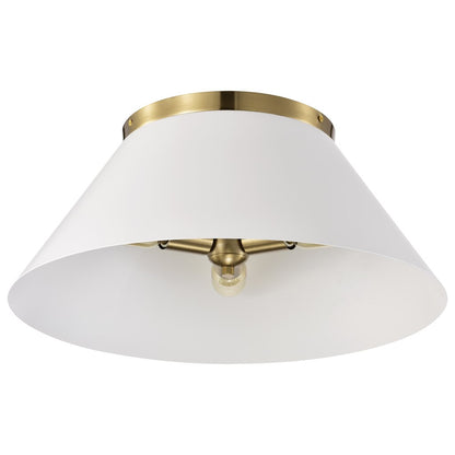 Satco 60-7421 Flush Mount Fixture Dover; 3 Light; Large White with