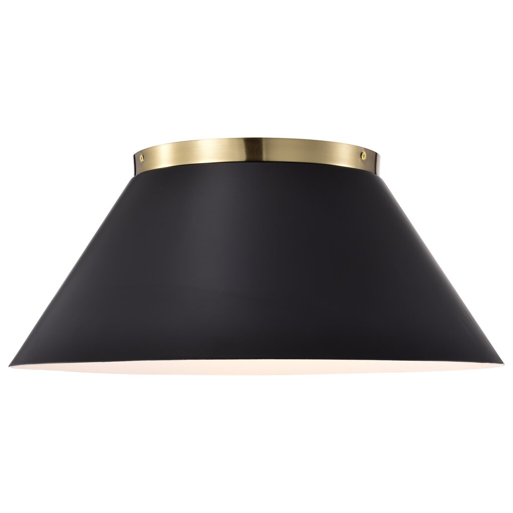 Satco 60-7420 Flush Mount Fixture Dover; 3 Light; Large Black with
