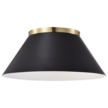 Satco 60-7420 Flush Mount Fixture Dover; 3 Light; Large Black with