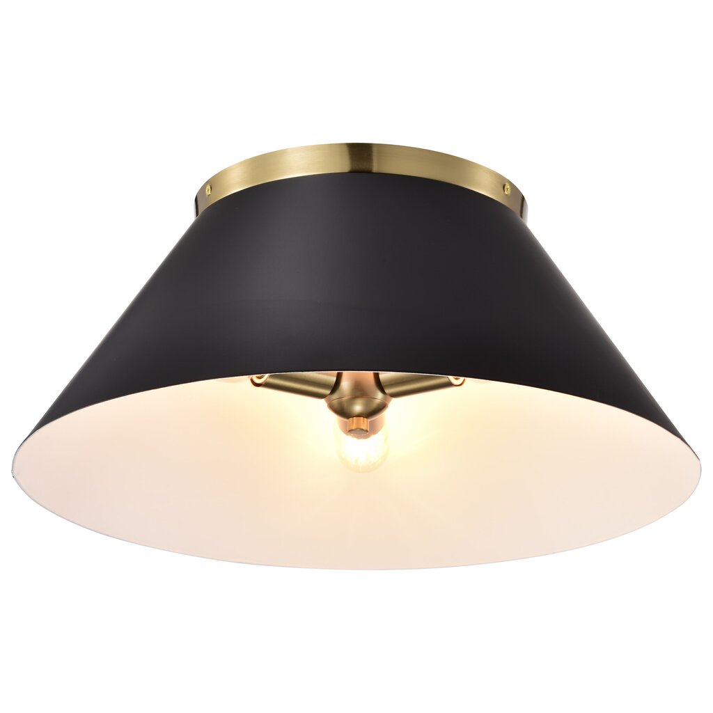 Satco 60-7420 Flush Mount Fixture Dover; 3 Light; Large Black with