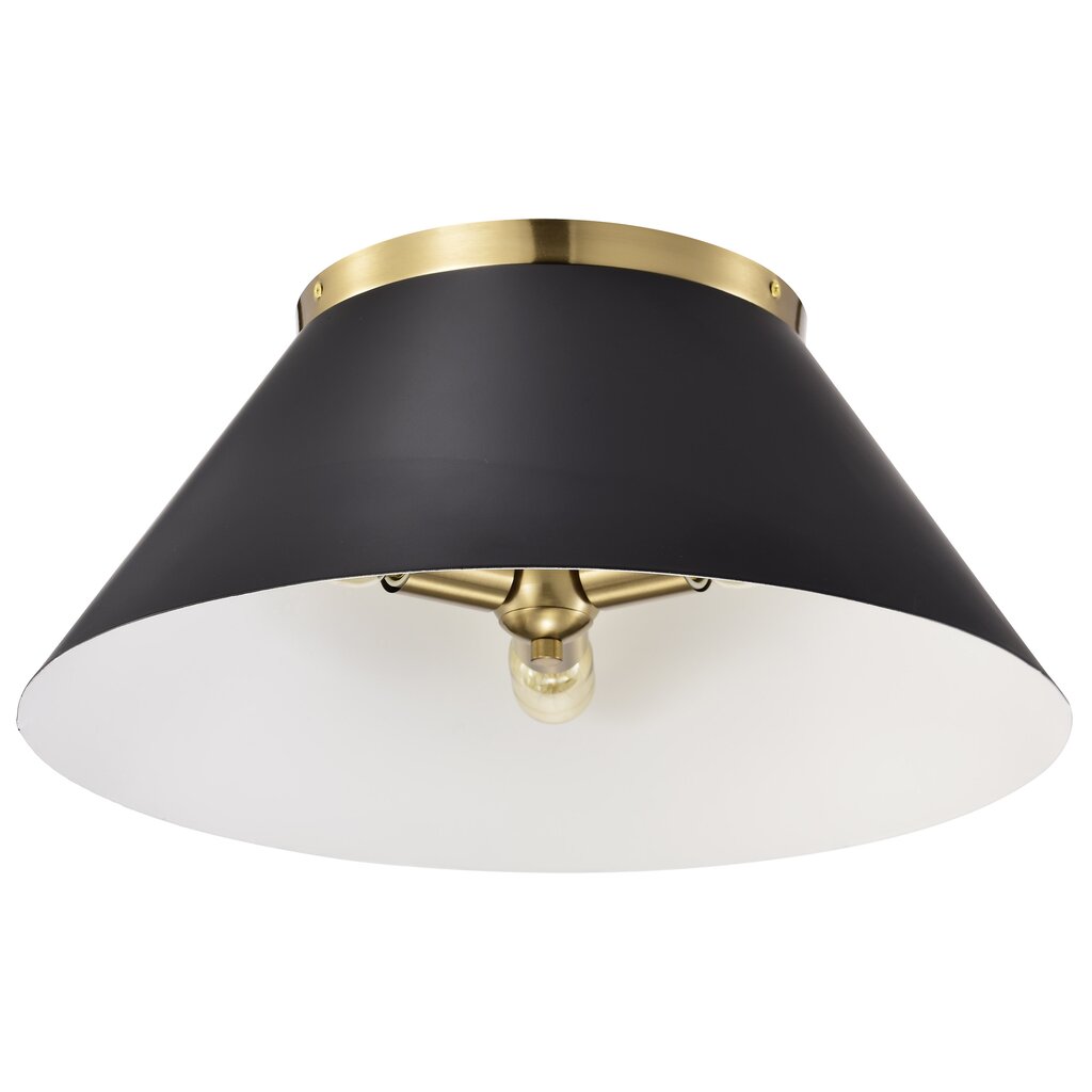 Satco 60-7420 Flush Mount Fixture Dover; 3 Light; Large Black with
