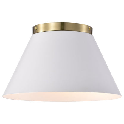 Satco 60-7418 Flush Mount Fixture Dover; 3 Light; Small White with