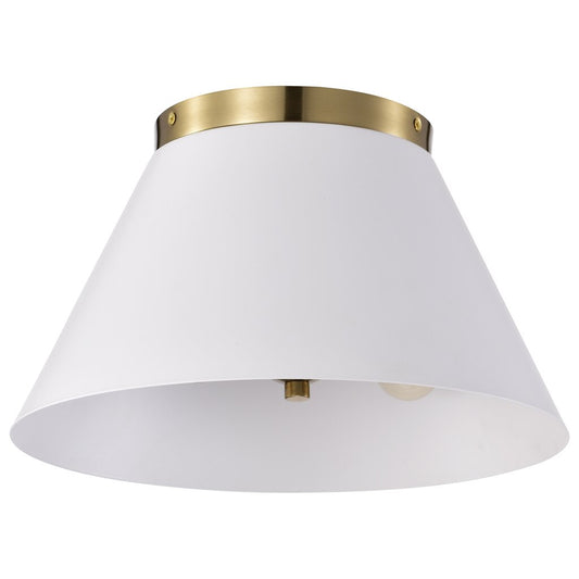 Satco 60-7418 Flush Mount Fixture Dover; 3 Light; Small White with