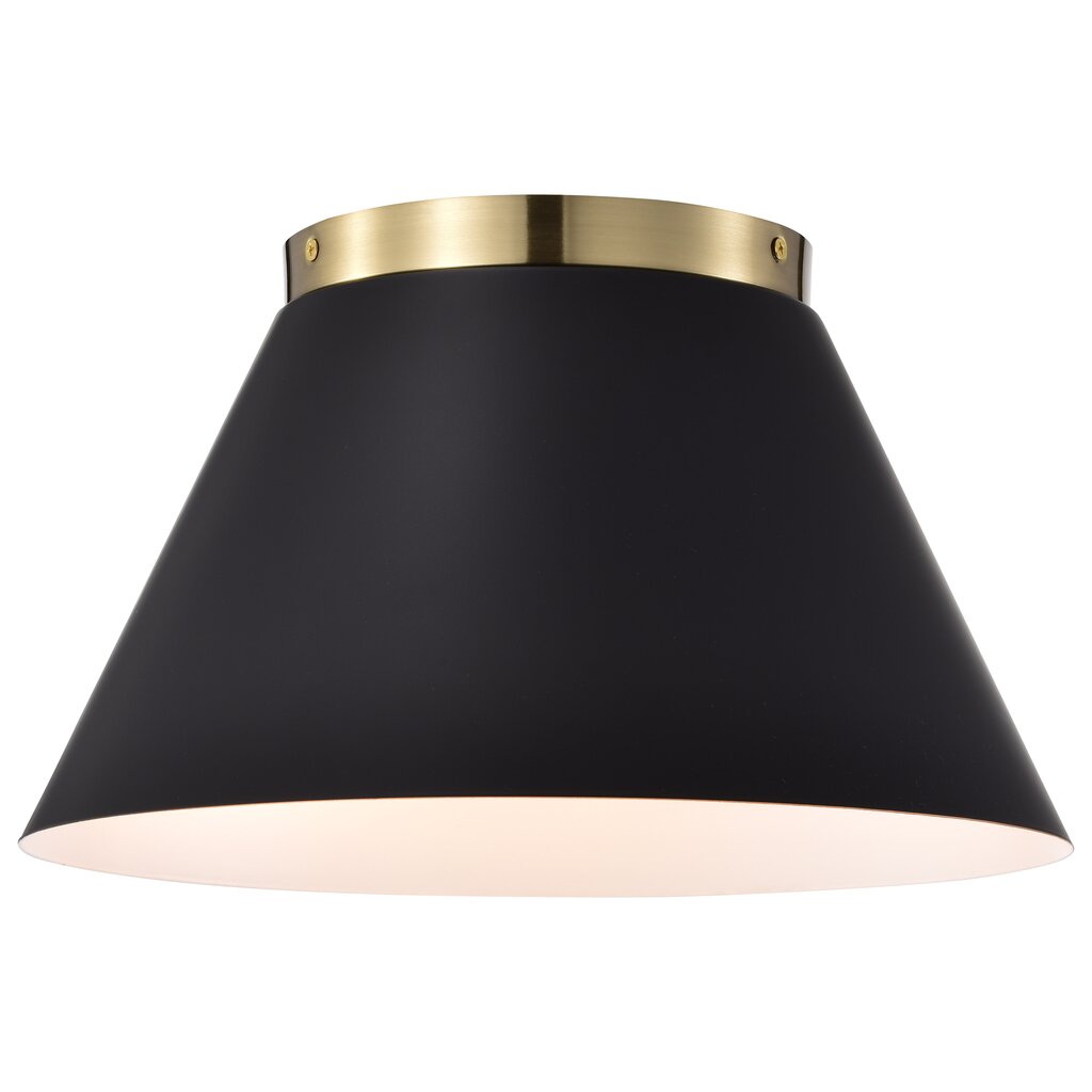 Satco 60-7417 Flush Mount Fixture Dover; 3 Light; Small Black with