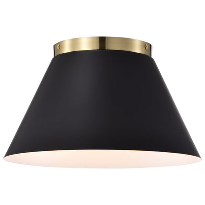 Satco 60-7417 Flush Mount Fixture Dover; 3 Light; Small Black with