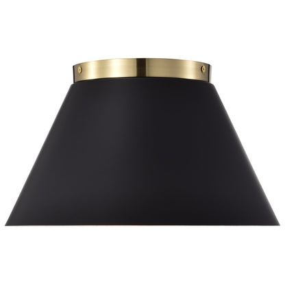 Satco 60-7417 Flush Mount Fixture Dover; 3 Light; Small Black with