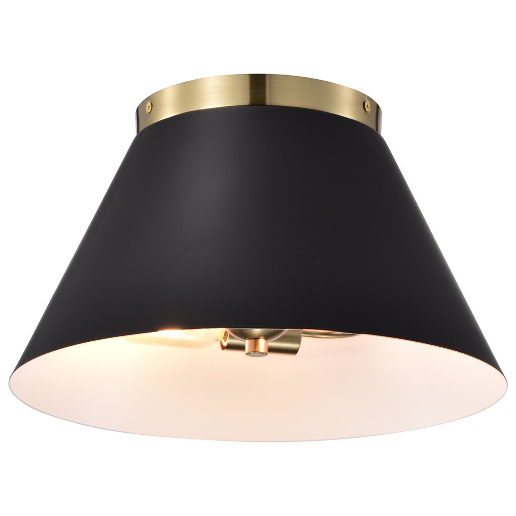 Satco 60-7417 Flush Mount Fixture Dover; 3 Light; Small Black with