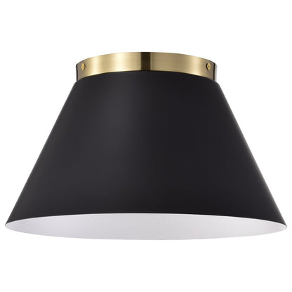 Satco 60-7417 Flush Mount Fixture Dover; 3 Light; Small Black with