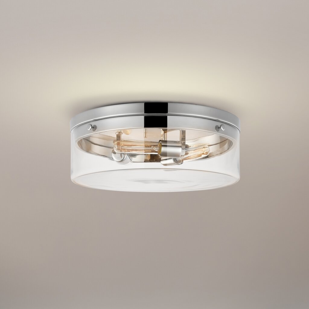 Satco 60-7638 Flush Mount Fixture Intersection; Large Polished Nickel