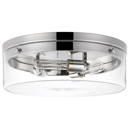 Satco 60-7638 Flush Mount Fixture Intersection; Large Polished Nickel