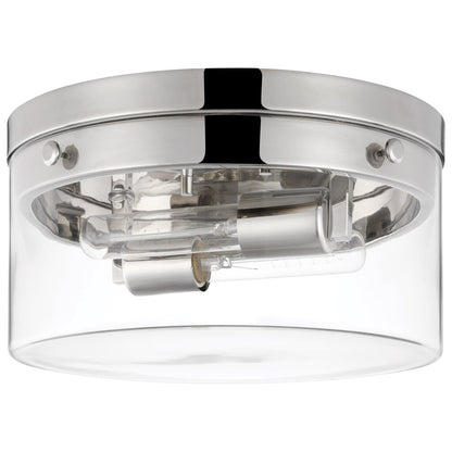 Satco 60-7637 Flush Mount Fixture Intersection; Medium Polished Nickel