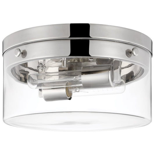 Satco 60-7637 Flush Mount Fixture Intersection; Medium Polished Nickel