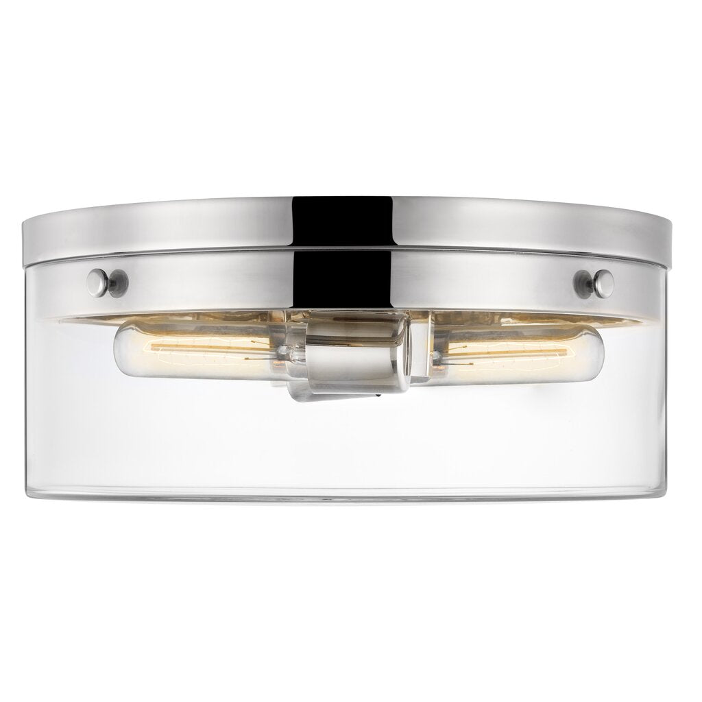Satco 60-7636 Flush Mount Fixture Intersection; Small Polished Nickel