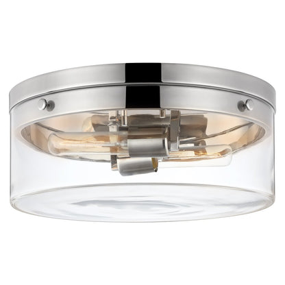 Satco 60-7636 Flush Mount Fixture Intersection; Small Polished Nickel