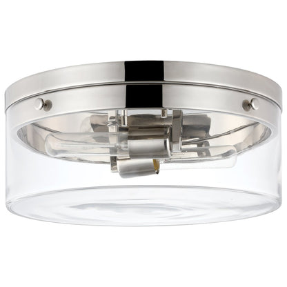 Satco 60-7636 Flush Mount Fixture Intersection; Small Polished Nickel