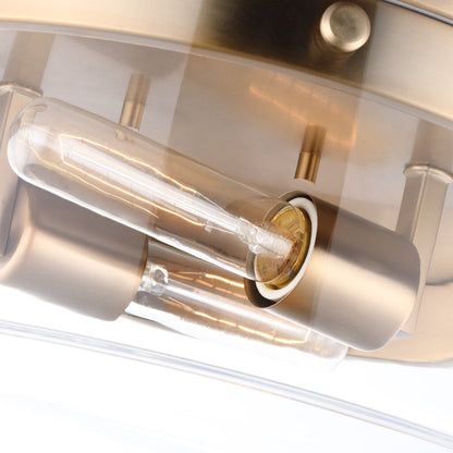 Satco 60-7536 Flush Mount Fixture Intersection; Small Burnished Brass
