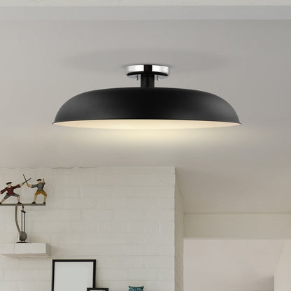 Satco 60-7498 Semi Flush Fixture Colony; 1 Light; Large Semi-Flush
