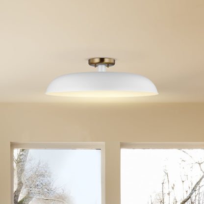 Satco 60-7496 Semi Flush Fixture Colony; 1 Light; Large Semi-Flush