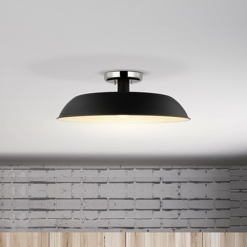 Satco 60-7495 Semi Flush Fixture Colony; 1 Light; Medium Semi-Flush
