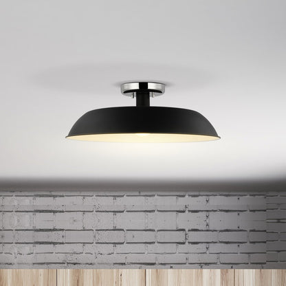 Satco 60-7495 Semi Flush Fixture Colony; 1 Light; Medium Semi-Flush