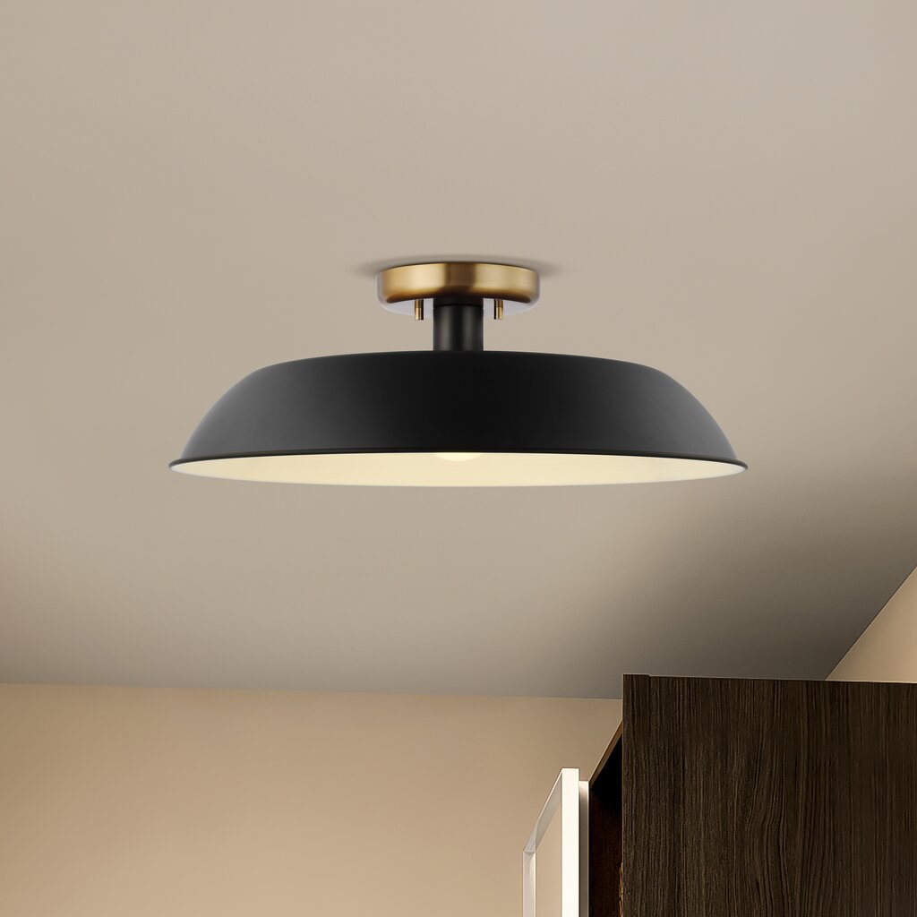 Satco 60-7494 Semi Flush Fixture Colony 1 Light Medium Semi-Flush