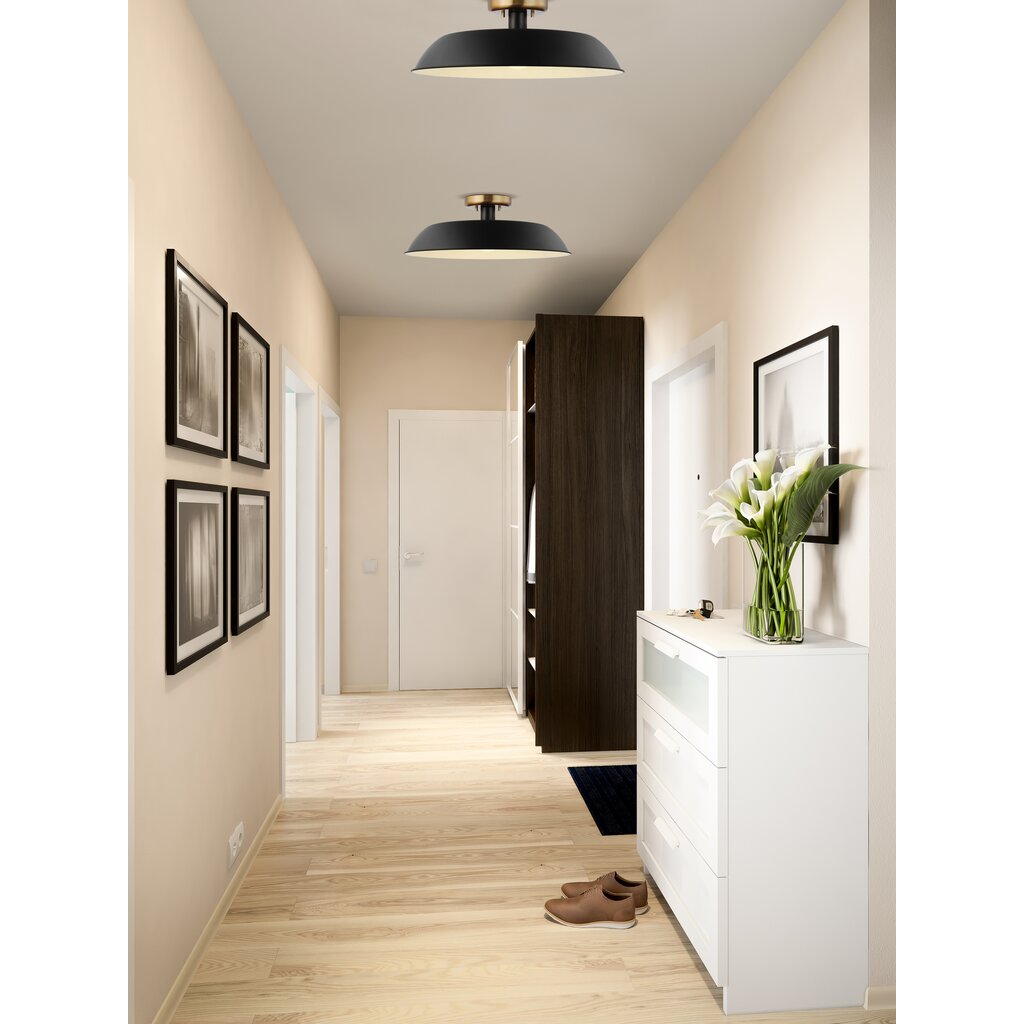 Satco 60-7494 Semi Flush Fixture Colony 1 Light Medium Semi-Flush