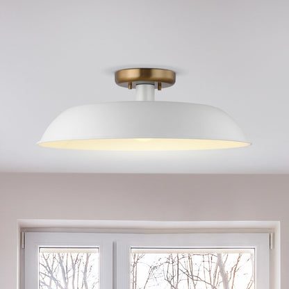 Satco 60-7493 Semi Flush Fixture Colony; 1 Light; Medium Semi-Flush