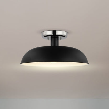 Satco 60-7492 Semi Flush Fixture Colony; 1 Light; Small Semi-Flush