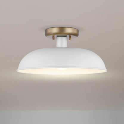 Satco 60-7490 Semi Flush Fixture Colony; 1 Light; Small Semi-Flush
