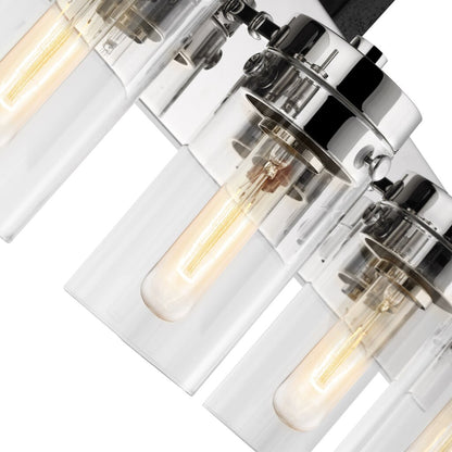 Satco 60-7634 Vanity Fixture Intersection; 4 Light; Polished Nickel
