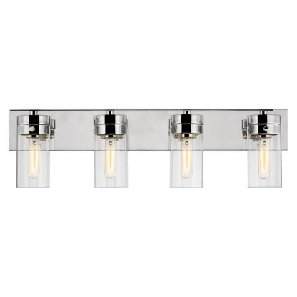 Satco 60-7634 Vanity Fixture Intersection; 4 Light; Polished Nickel