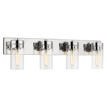 Satco 60-7634 Vanity Fixture Intersection; 4 Light; Polished Nickel