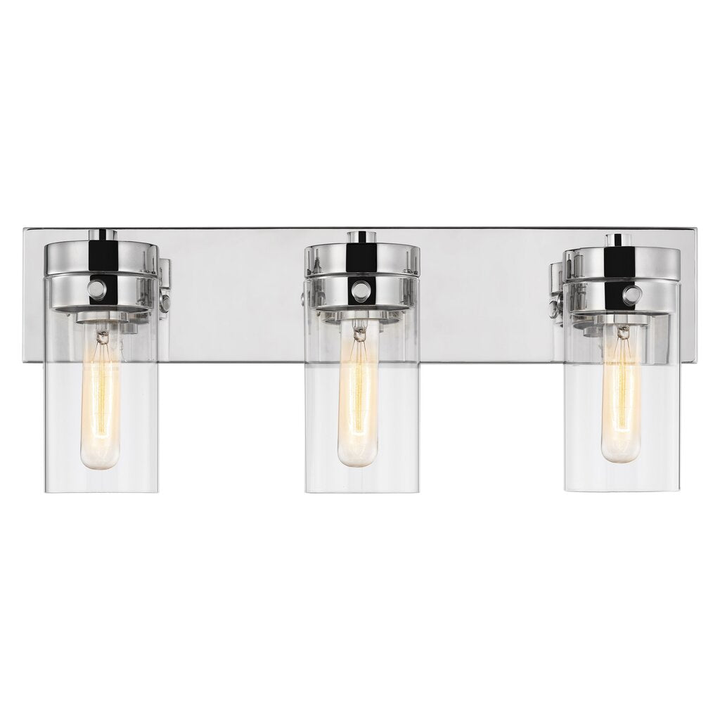 Satco 60-7633 Vanity Fixture Intersection; 3 Light; Polished Nickel