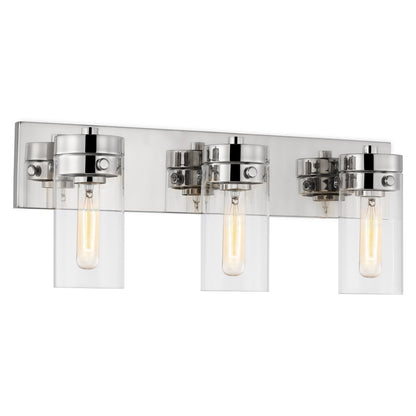 Satco 60-7633 Vanity Fixture Intersection; 3 Light; Polished Nickel