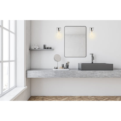 Satco 60-7631 Vanity Fixture Intersection; 1 Light; Polished Nickel
