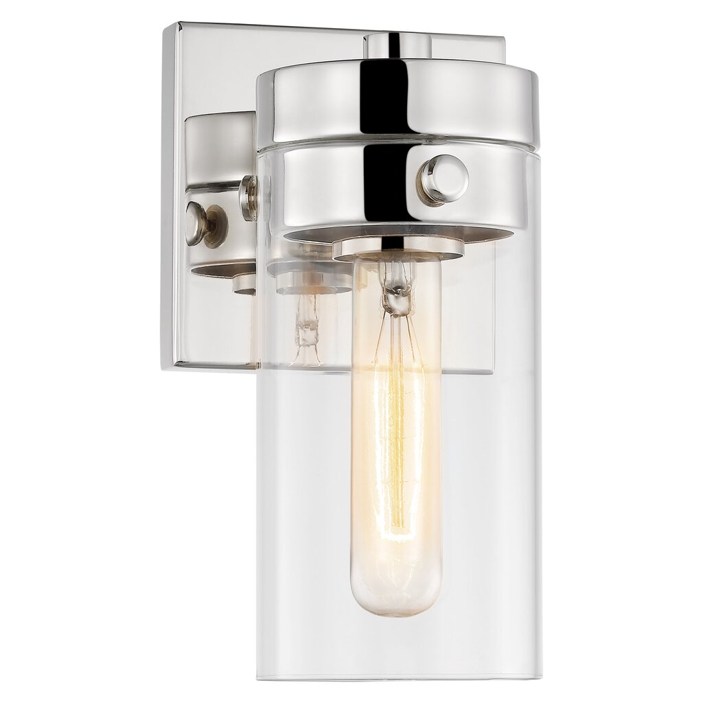Satco 60-7631 Vanity Fixture Intersection; 1 Light; Polished Nickel