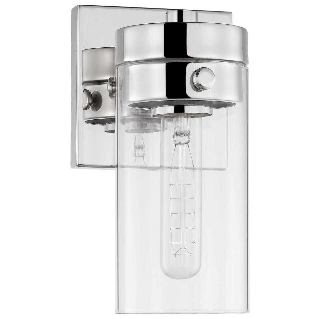 Satco 60-7631 Vanity Fixture Intersection; 1 Light; Polished Nickel