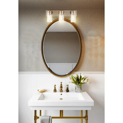 Satco 60-7533 Vanity Fixture Intersection; 3 Light; Burnished Brass
