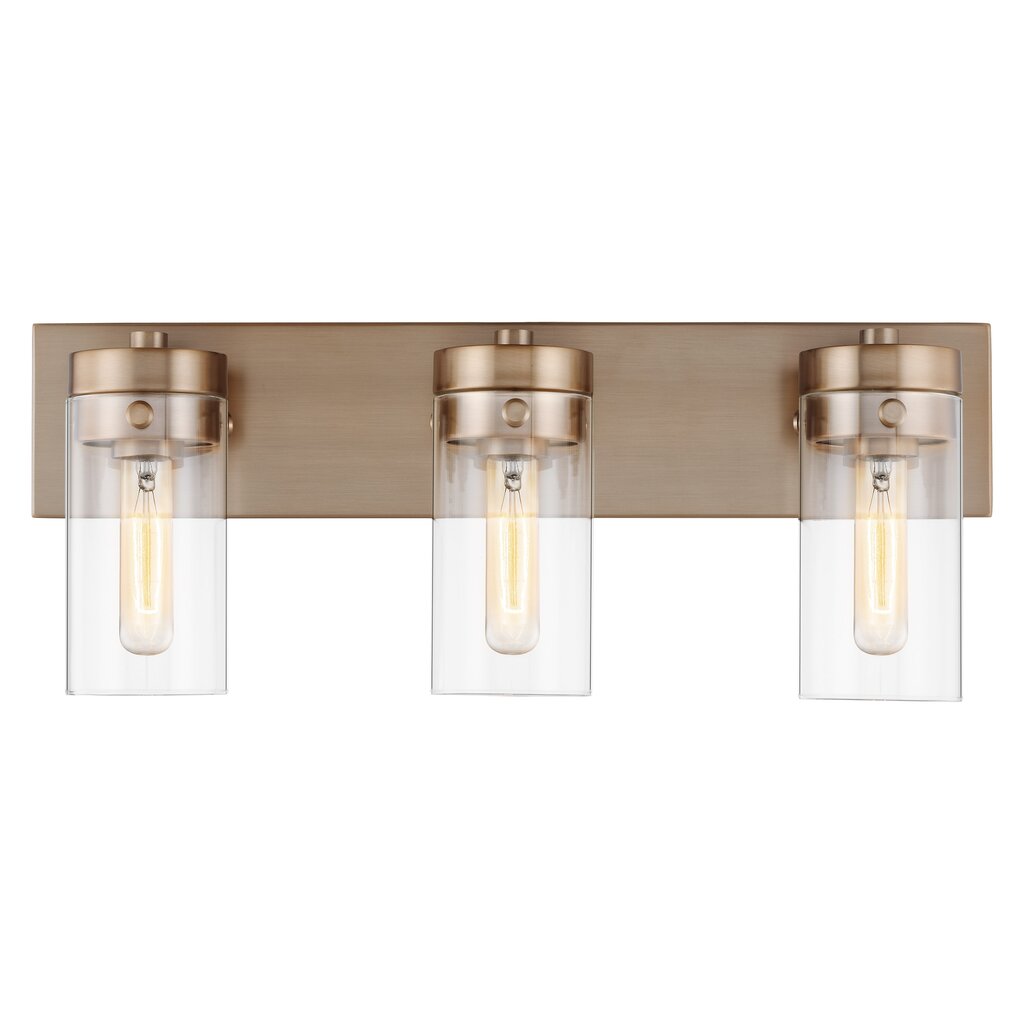 Satco 60-7533 Vanity Fixture Intersection; 3 Light; Burnished Brass