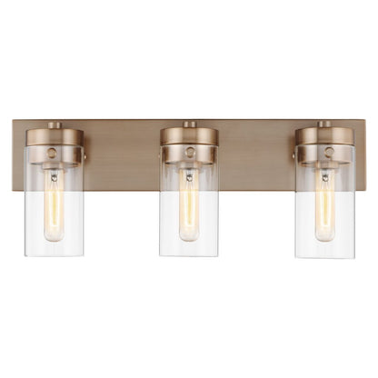Satco 60-7533 Vanity Fixture Intersection; 3 Light; Burnished Brass