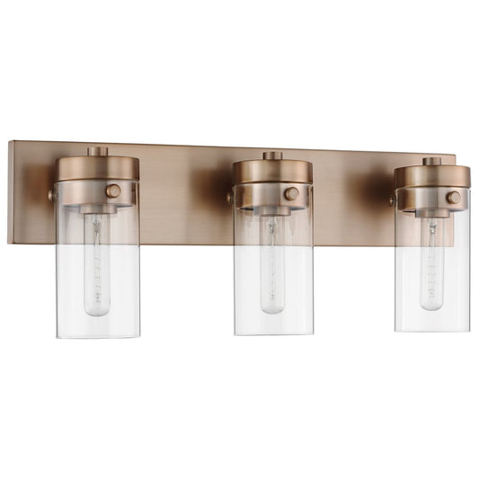 Satco 60-7533 Vanity Fixture Intersection; 3 Light; Burnished Brass