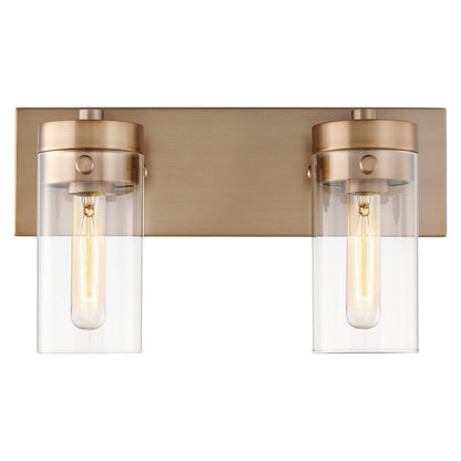 Satco 60-7532 Vanity Fixture Intersection; 2 Light; Burnished Brass