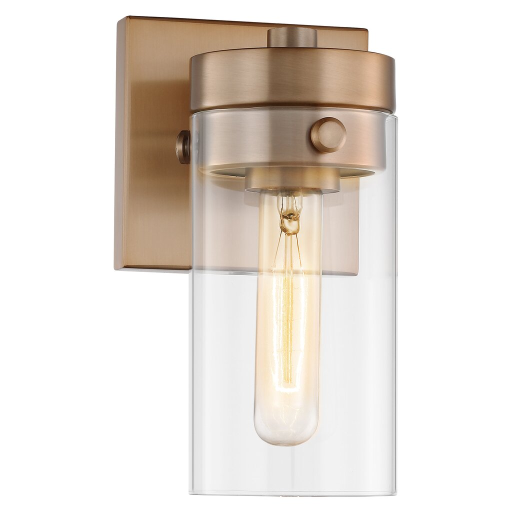 Satco 60-7531 Vanity Fixture Intersection; 1 Light; Burnished Brass