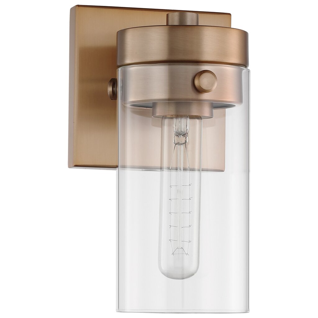 Satco 60-7531 Vanity Fixture Intersection; 1 Light; Burnished Brass