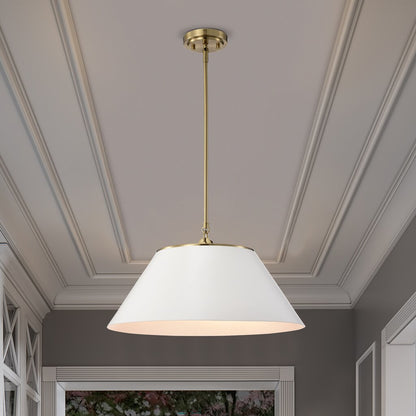 Satco 60-7415 Pendant Fixture Dover; 3 Light; Large White with Vintage