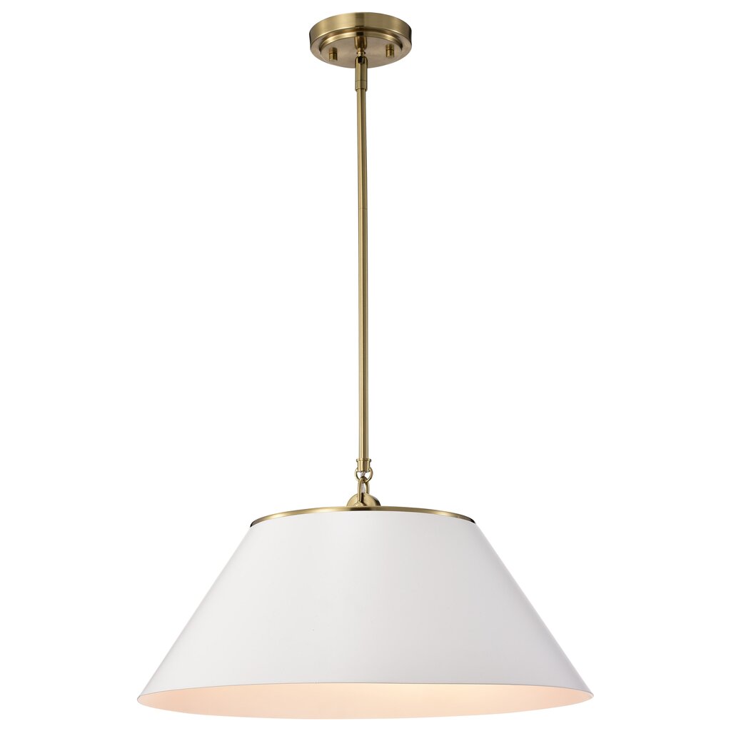 Satco 60-7415 Pendant Fixture Dover; 3 Light; Large White with Vintage