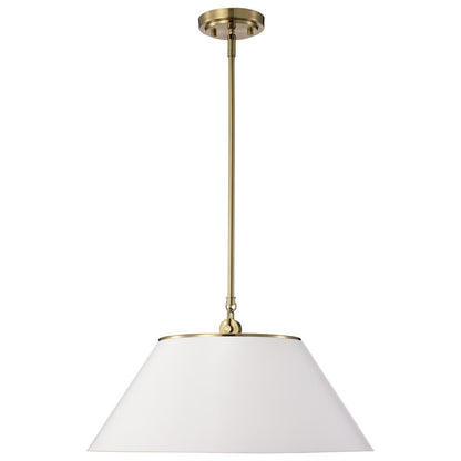 Satco 60-7415 Pendant Fixture Dover; 3 Light; Large White with Vintage
