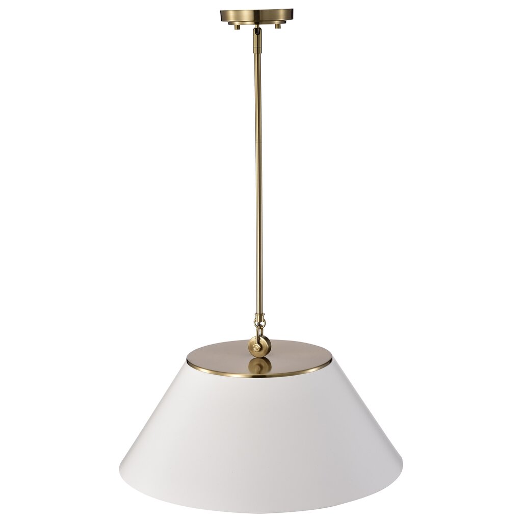 Satco 60-7415 Pendant Fixture Dover; 3 Light; Large White with Vintage