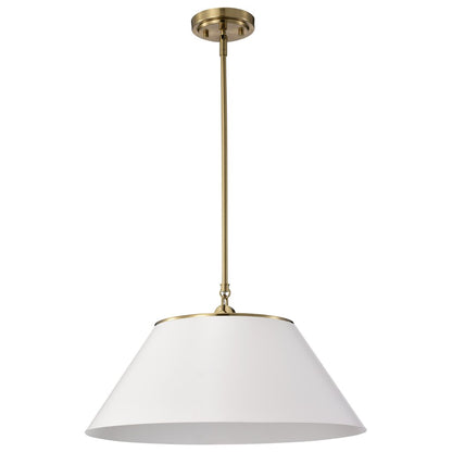Satco 60-7415 Pendant Fixture Dover; 3 Light; Large White with Vintage