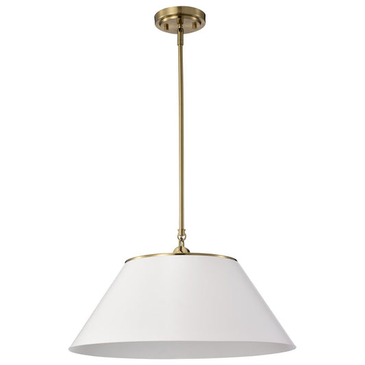 Satco 60-7415 Pendant Fixture Dover; 3 Light; Large White with Vintage